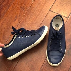 LANVIN blue faux “snakeskin” sneakers